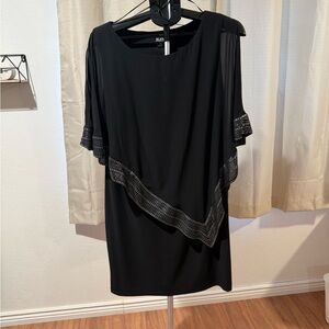 SLNY Black Dress with Silver Details